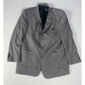 Daniel Cremieux Collection Sport Coat Blazer Gray Black Wool 3 Button 42R